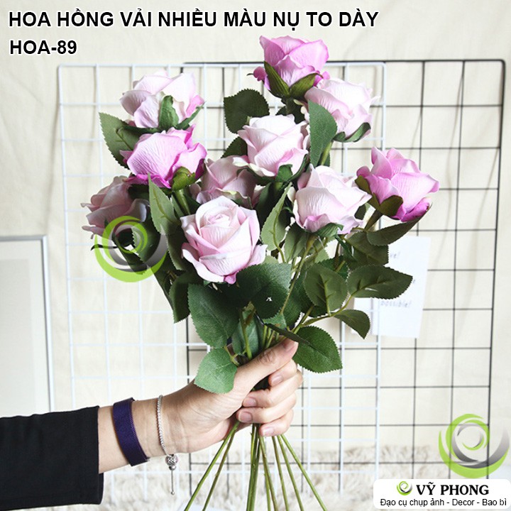 HOA HỒNG VẢI CÀNH NỤ TO TRANG TRÍ NHÀ CỬA ĐÁM CƯỚI ĐẠO CỤ CHỤP ẢNH SẢN PHẨM INS HOA-89