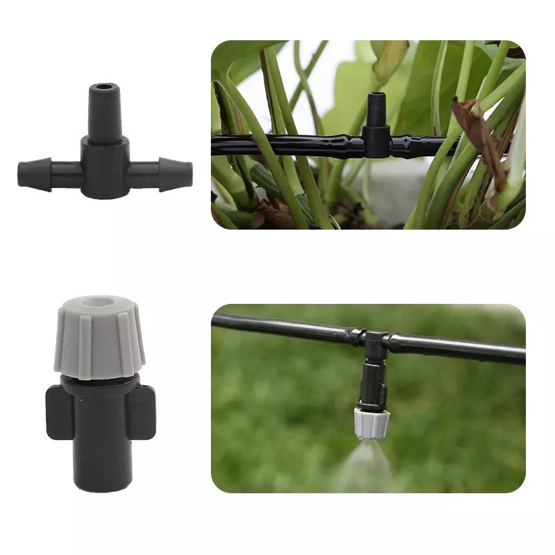 Béc phun sương tưới cây kèm chân tê ống 6mm