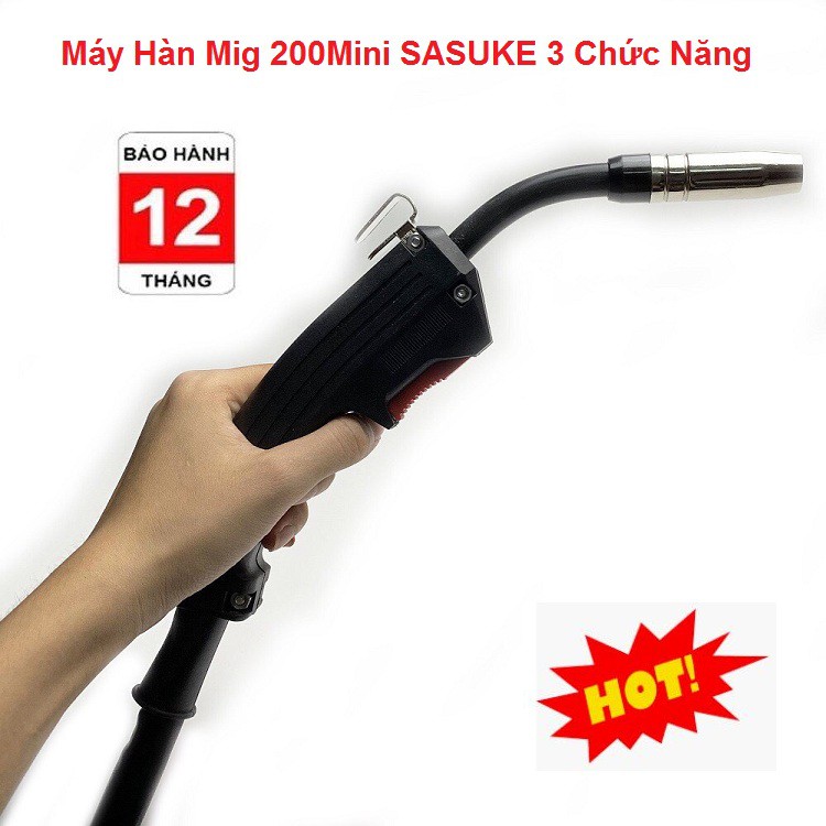 Máy Hàn Khí Sasuke Mic 200 Mini, Máy Hàn 3 Chức Năng Tặng Kèm 1 Cuộn Dây 1Kg - Bảo Hành 12 Tháng