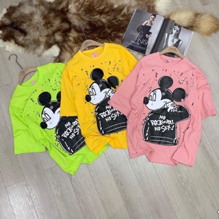 Áo thun cổ tròn cotton giấy
