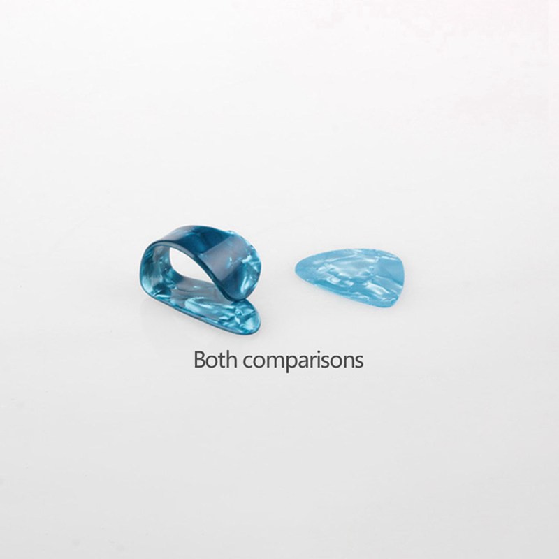 4 Pieces Thumb Finger Guitar Pick Celluloid Mediator Thumbpick for Ac