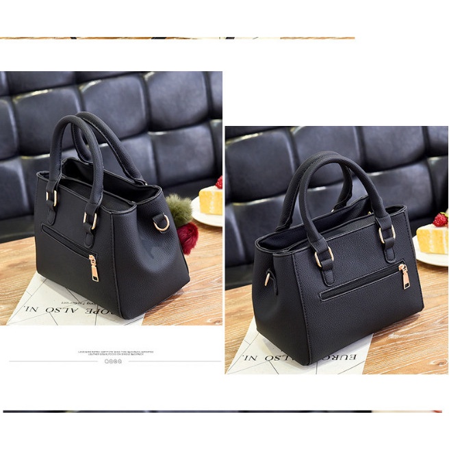 Túi xách nữ công sở da sần nhiều ngăn dáng vuông BAG U TKD159