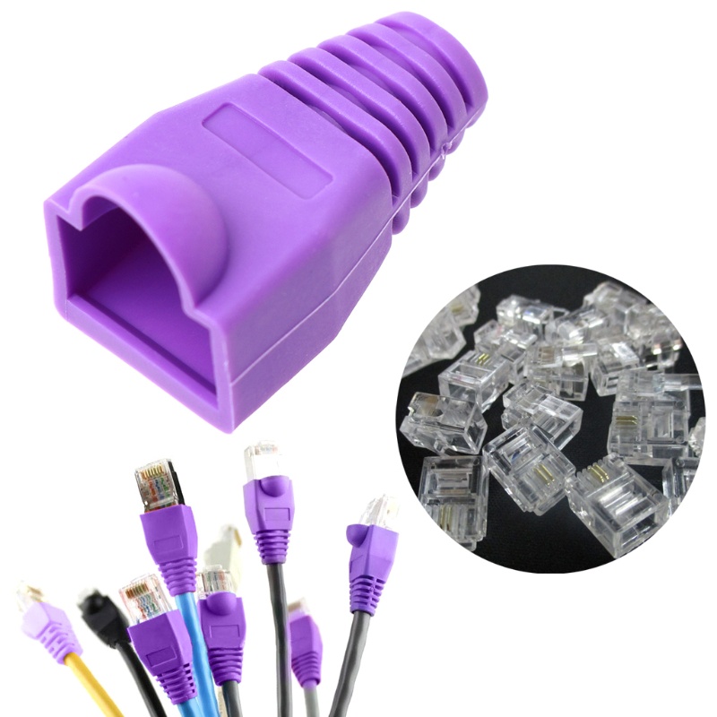 Set 10 25 Nắp Bảo Vệ Đầu Nối Dây Cáp RJ45 Cat6 Cat5E