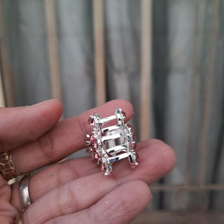 Kẹp đỉnh,kẹp mái đính đá 2.5cm(được chọn màu)