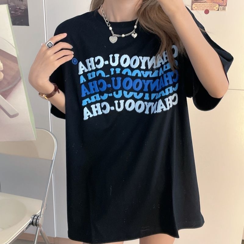 NRVP Áo thun tay ngắn cổ tròn thời trang mùa hè phong cách đường phố nhật bản 2022 cho nữ