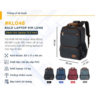 Balo laptop Kim Long KL048