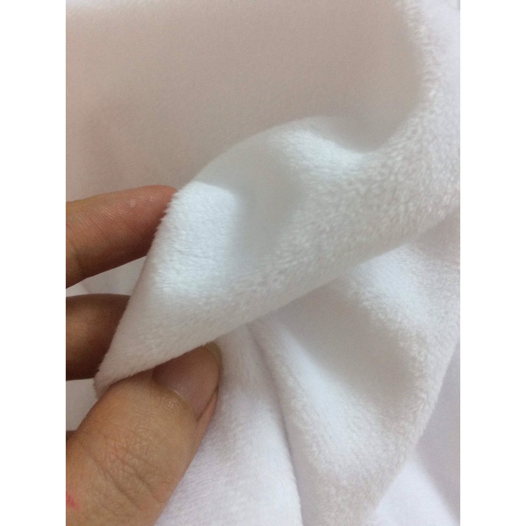 1m ĐEN TRẮNG KEM Vải lông nhung mịn