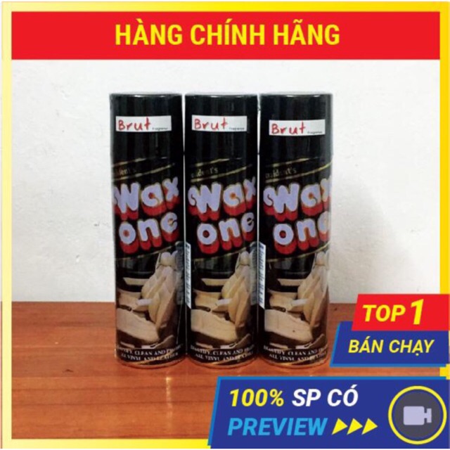 Chai xịt bóng đồ da, đồ gỗ, nội thất oto WAX ONE 450ml Thái Lan