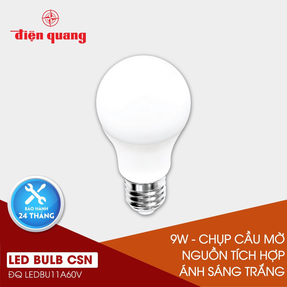 Đèn LED bulb Điện Quang 9W ( ánh sáng trắng )