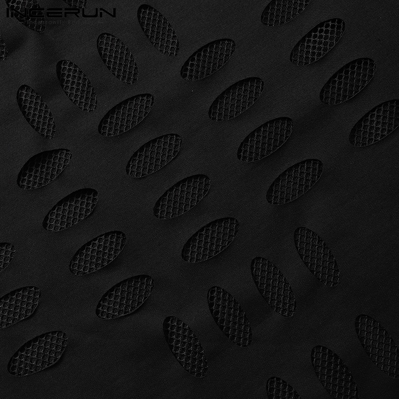 Áo thun INCERUN tay ngắn dáng rộng thoáng khí hợp thời trang dành cho bạn nam