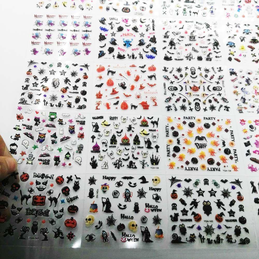 OCEANMAP Sticker Dán Móng Hoạ Tiết Halloween