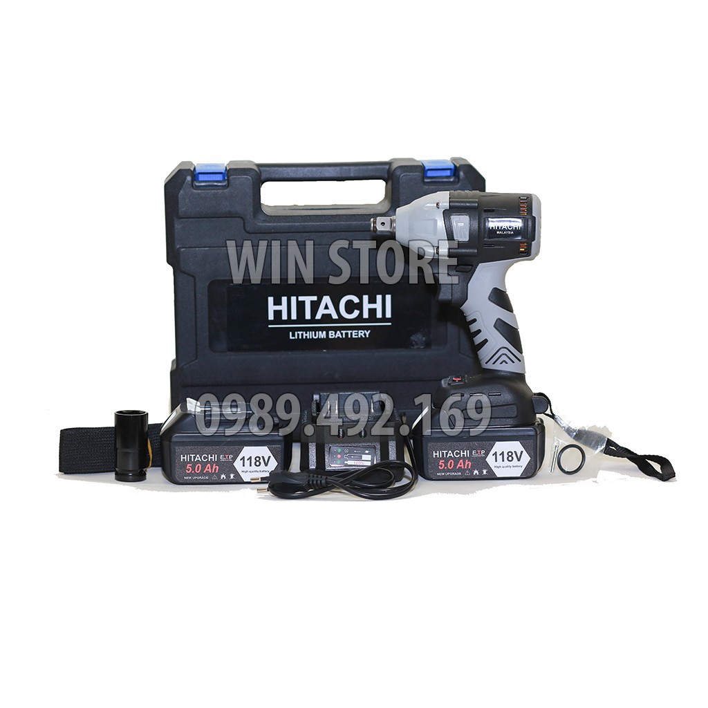 [Bảo Hành 12 Tháng] Máy Siết Bulong HITACHI 118V Không Chổi Than - Mã HAION giảm 20k