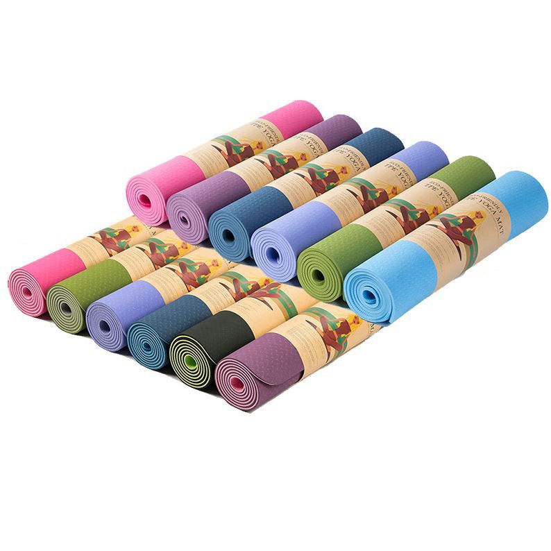 Thảm Tập Yoga Định Tuyến TPE cao cấp, túi đựng - Thảm yoga chống trượt chính hãng