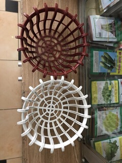 Chậu giả gỗ trồng lan 25cm- combo 4 cái