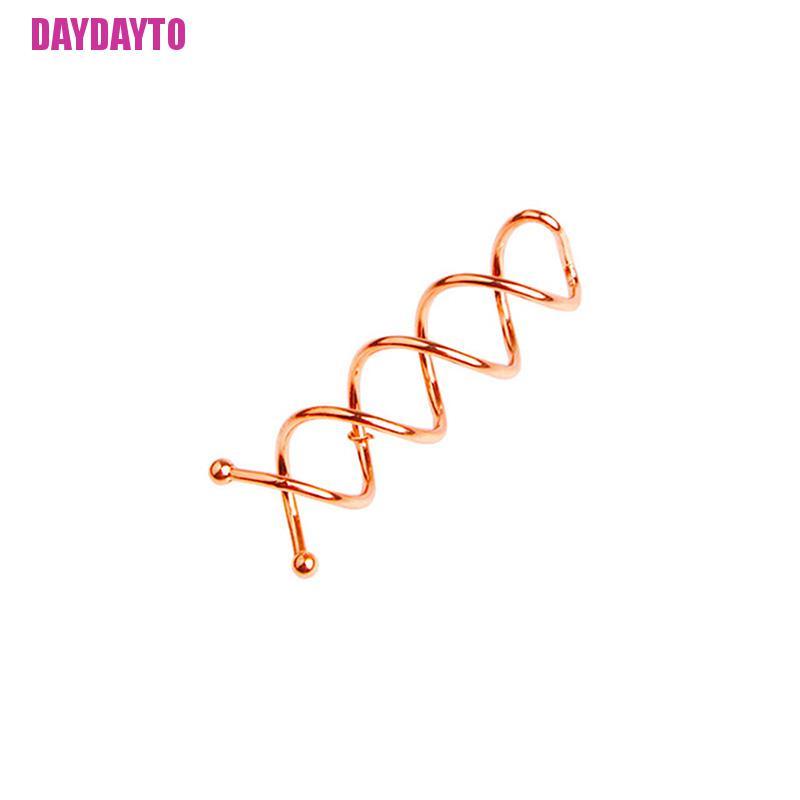 Set 10 Kẹp Tóc Dạng Xoắn Ốc Màu Vàng Hồng / Bạc