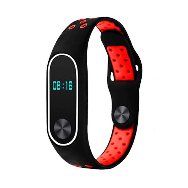 AMORUS Dây đeo silicon cho đồng hồ thông minh Xiaomi Mi Band 2 - Màu Đỏ