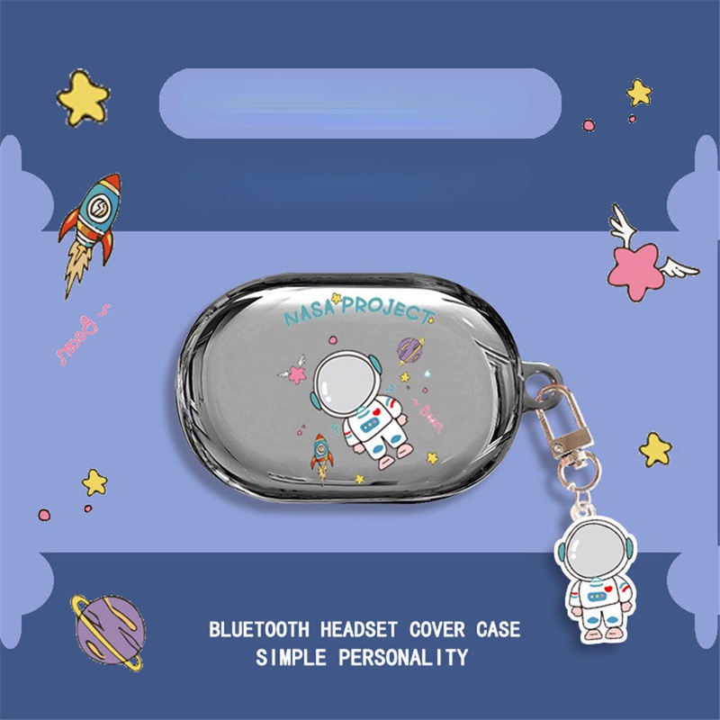 Sẵn Sàng! Vỏ Bảo Vệ Hộp Sạc Tai Nghe OPPO Enco Buds Hình Phi Hành Gia Màu Đen Dễ Thương