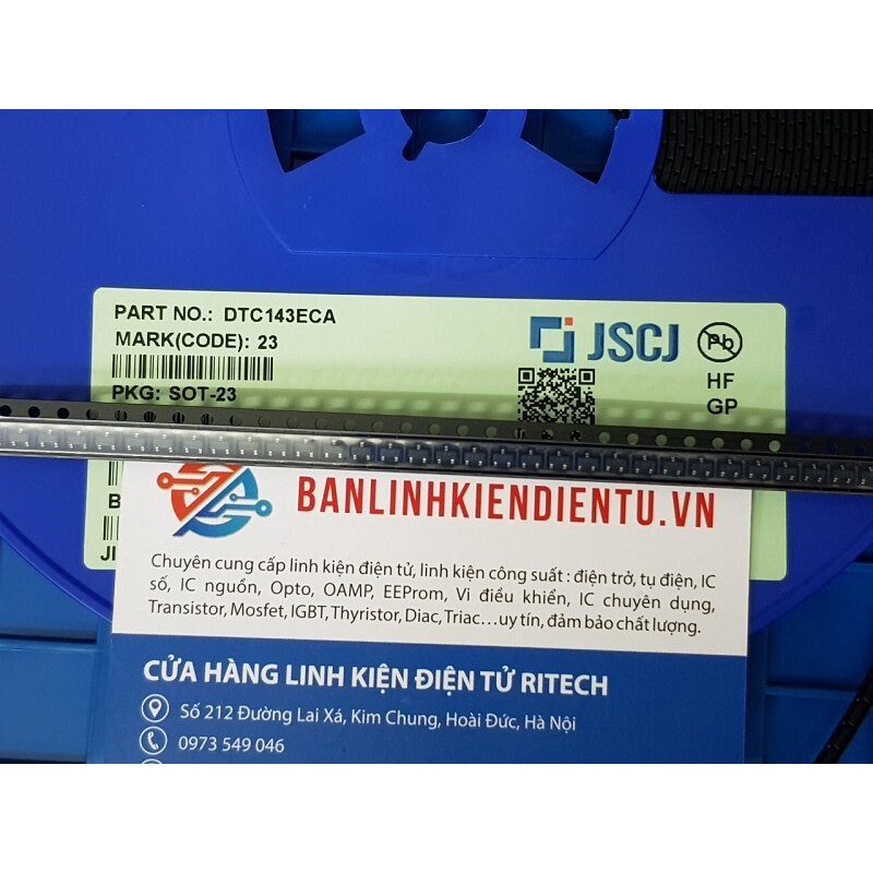 DTC143ECA ký hiệu 23 Transistor NPN 0.1A 50V SOT-23