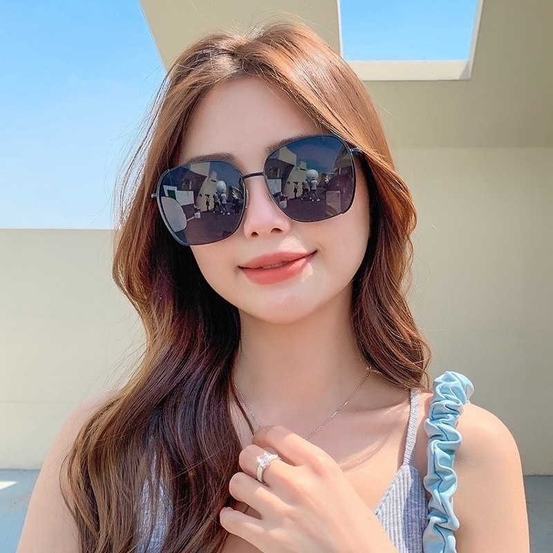 (KIQI-FASHION) COD Kính Mát Tròn Gọng Kim Loại Chống Tia Uv400 Thiết Kế Mới Cho Cả Nam Và Nữ