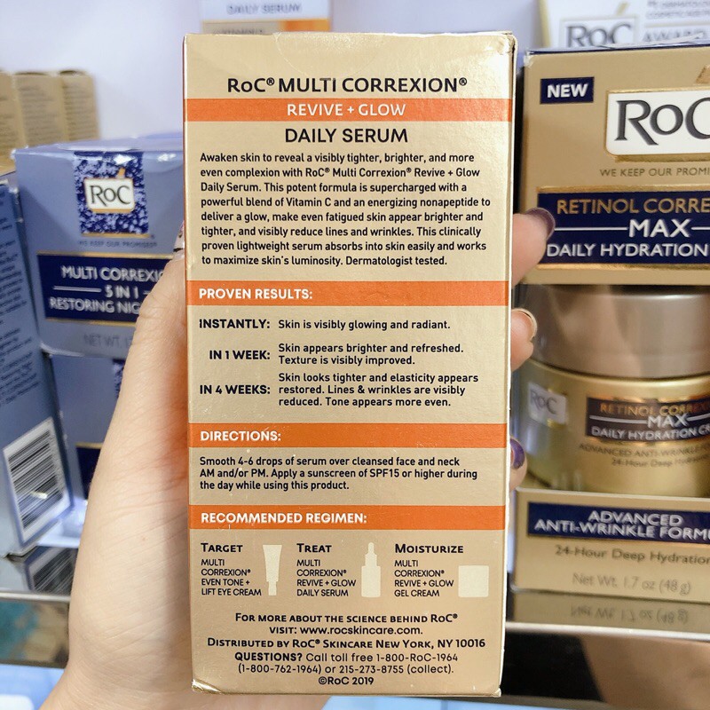 Tinh Chất Sáng Da RoC Multi Correxion Revive + Glow Vitamin C Daily Serum ( 30mL )