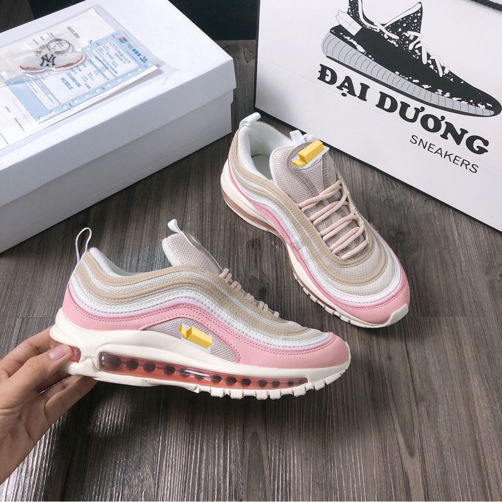 Max 97 hồng [TẶNG MÓC KHÓA - FULL BOX] giày Max 97 hồng giày thể thao Max 97 hồng nam nữ tăng chiều cao