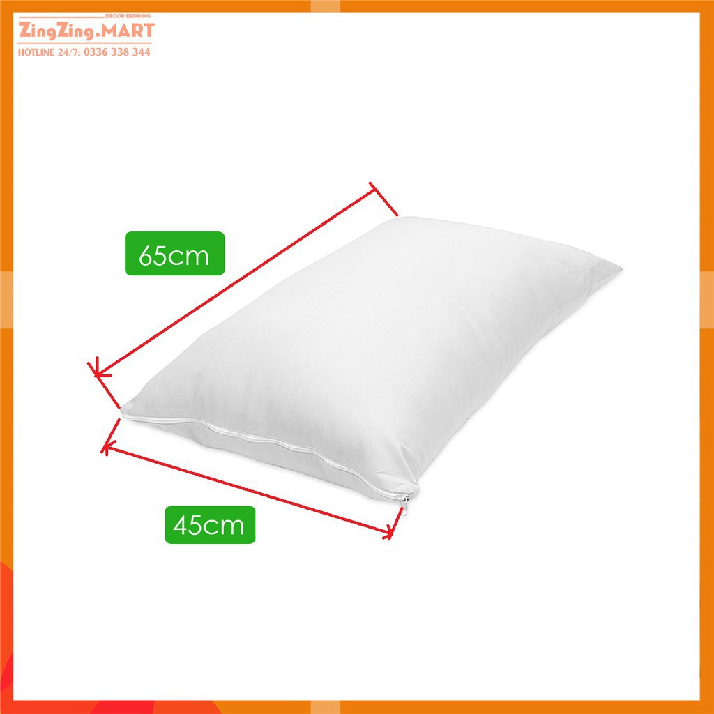 Ruột Gối Nằm Bông Hạt Cao Cấp Kích Thước 45x65cm Có Bán Kèm Vỏ