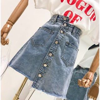 CHÂN VÁY JEANS ĐÍNH NÚT HÀN QUỐC (CÓ SIZE LỚN)