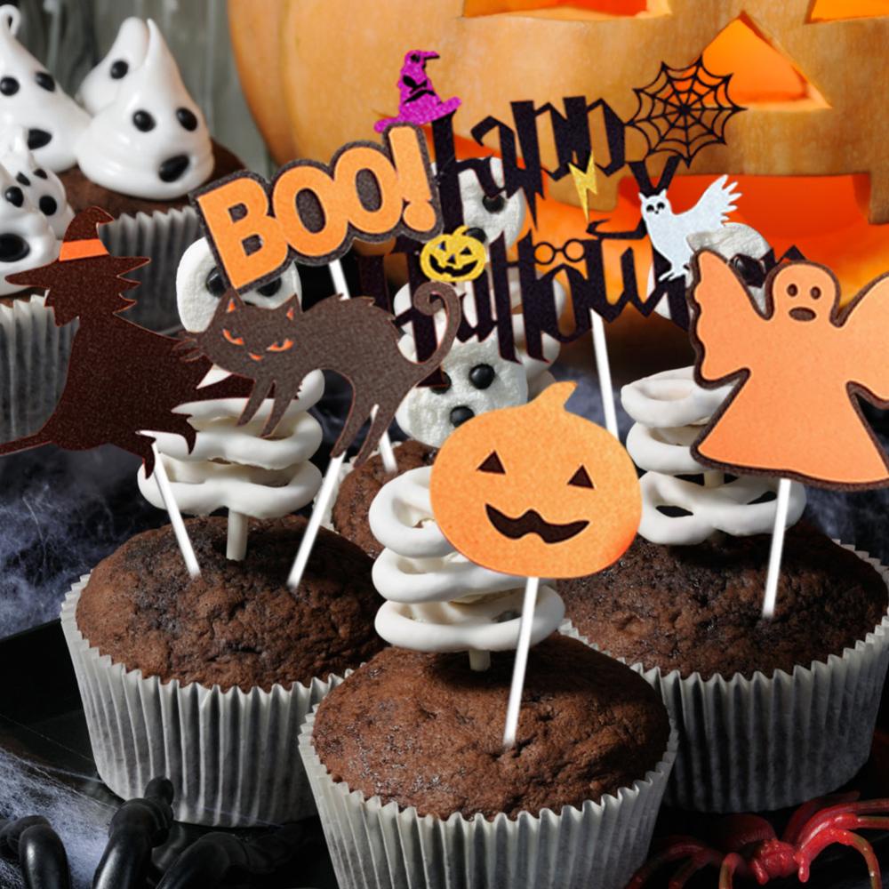 Que Cắm Trang Trí Bánh Kem Chủ Đề Halloween Dễ Thương Cho Trẻ Em I4Y1