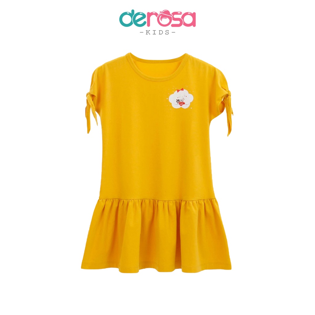 Váy trẻ em đầm bé gái cộc tay DEROSA KIDS chất liệu cotton | 3 - 8 tuổi | ASKD026V