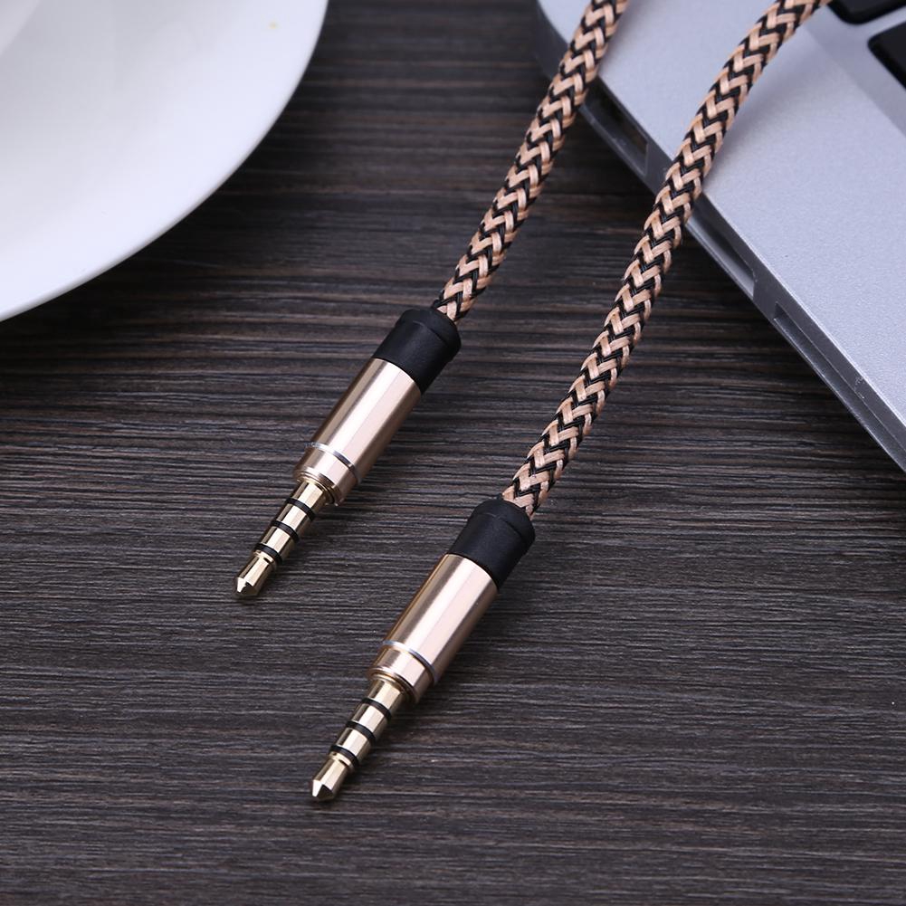 3.5mm Male To 3.5mm Male AUX Wire Auxiliary Stereo Weaving Audio Cable