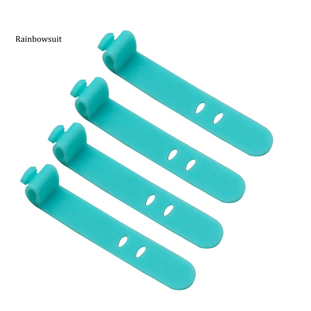 Set 4 dây quấn cáp sắp xếp gọn gàng bằng silicon cao cấp tiện dụng