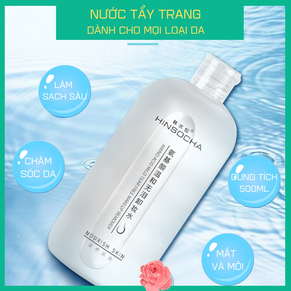 Nước tẩy trang, nước tẩy trang 3 trong 1 giúp dưỡng ẩm và làm sạch da mặt ATILA.SHOP