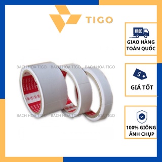 1 cuộn lẻ băng keo 2 mặt loại đủ size 1.2cm, 2.4cm, 4.8cm
