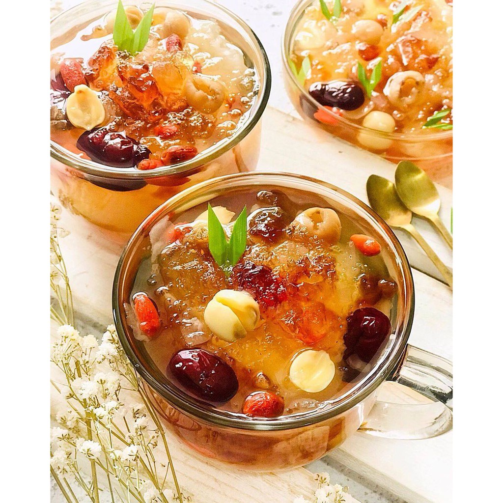 Set Chè Dưỡng Nhan Tuyết Yến 12 vị Nấu 6 người ăn