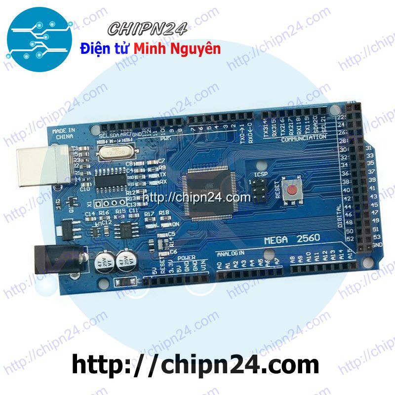 [1 MẠCH] KIT Arduino MEGA2560 Driver CH340G (Kit học tập)