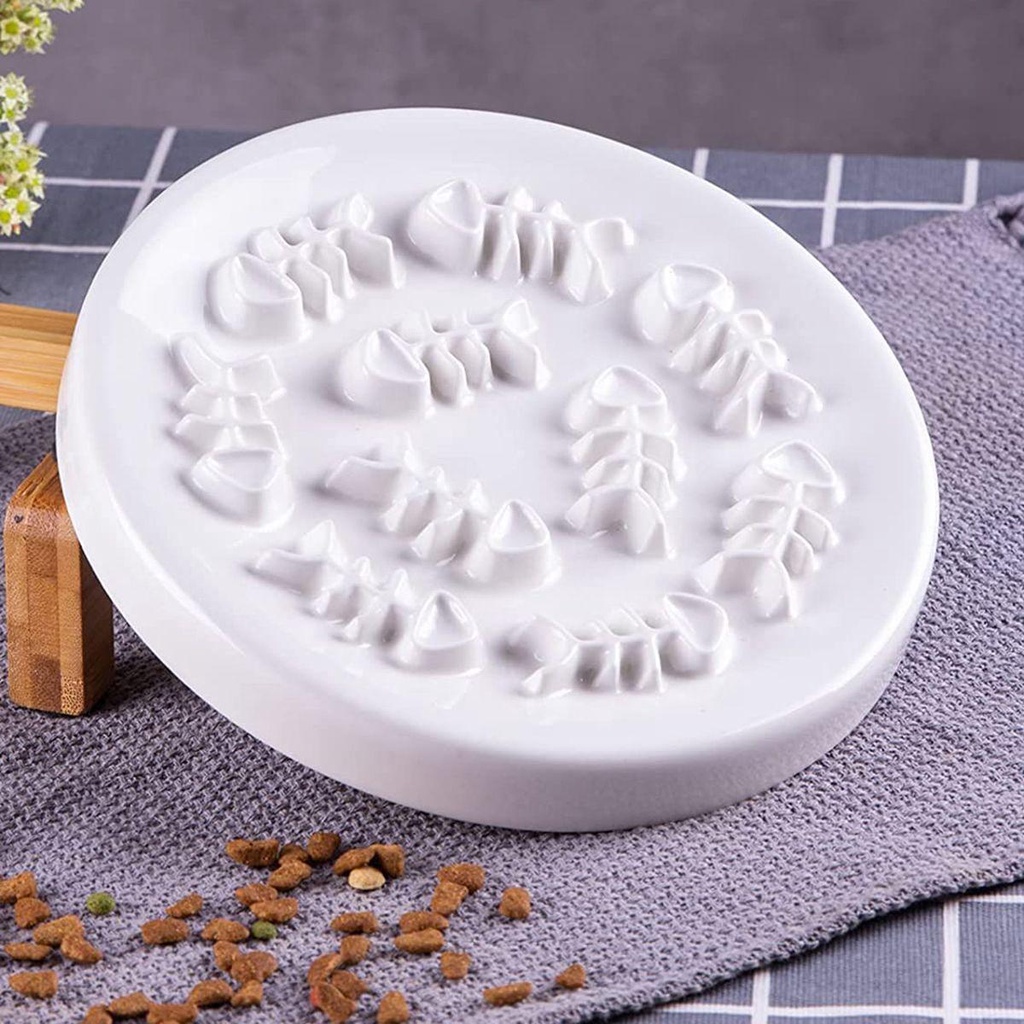 Dụng Cụ Đựng Thức Ăn Chậm Chống Kẹt Tay Bằng Gốm Giúp Tương Tác An Toàn Cho Thú Cưng