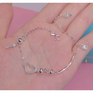 Lắc tay trái tim bạc 925