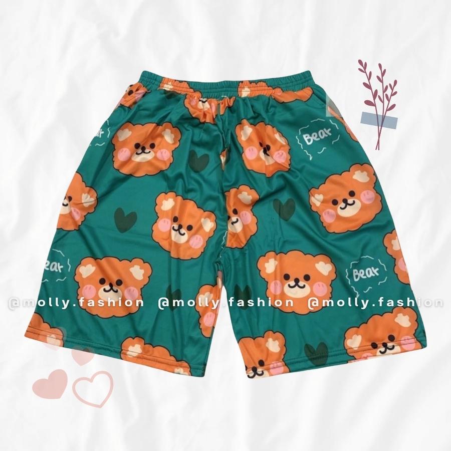 Quần Short hoạt hình Unisex BST 04 ❤️ Quần đùi nam nữ mặc nhà Freesize 38-65kg Molly Fashion | BigBuy360 - bigbuy360.vn