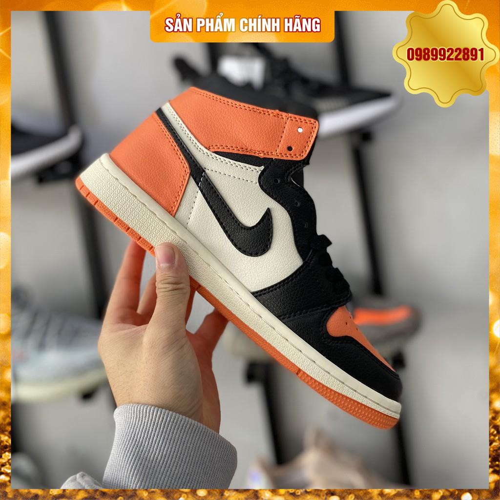 Giày Sneaker Jodan 1 Cao Cổ Cam Full Box Freeship