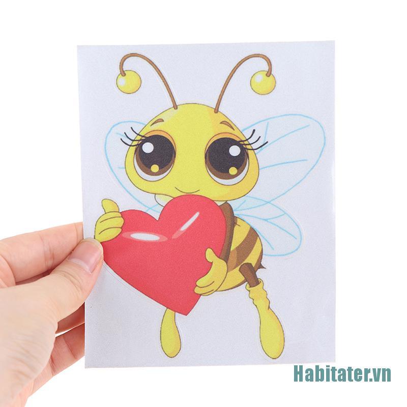 【Habitater】1Pc Lovely Little Bee PVC Car Sticker Auto Decor Waterproof Vinyl Decals