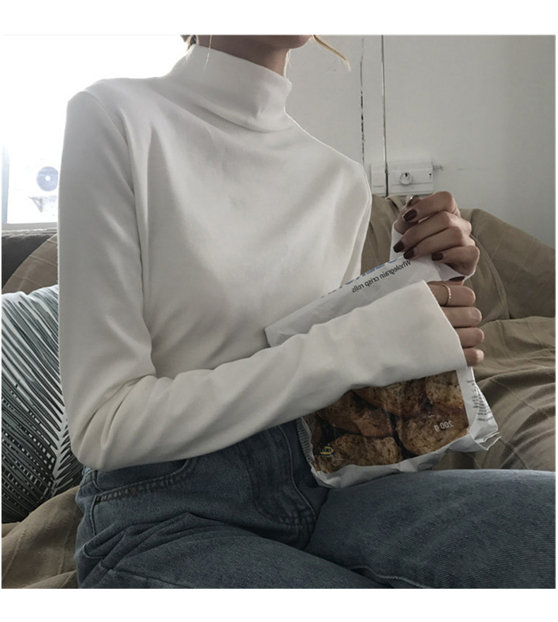 Áo Thun Tay Dài Cổ Cao Thời Trang Mùa Đông 2019 Cho Nữ | BigBuy360 - bigbuy360.vn
