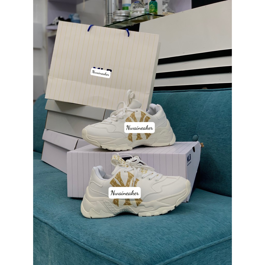 (Full Box) Giày Mờ.LBê NY Vàng Chạy Chữ