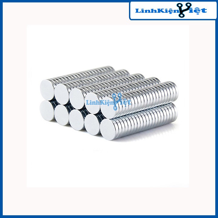 Bộ 5 Viên Nam Châm Đất Hiếm 10x2mm ( từ tính hút cực mạnh)