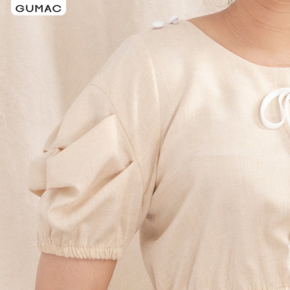 [Mã WABRGULUV giảm tới 100K đơn 249K] Đầm suông nữ oversize 4 nút bọc DA10121 GUMAC | BigBuy360 - bigbuy360.vn