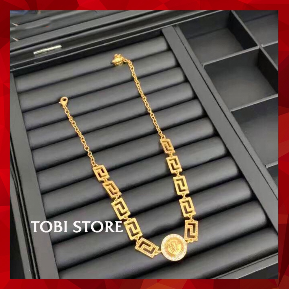 Vòng cổ titan chocker thương hiệu VS mạ vàng sang chảnh VCH11