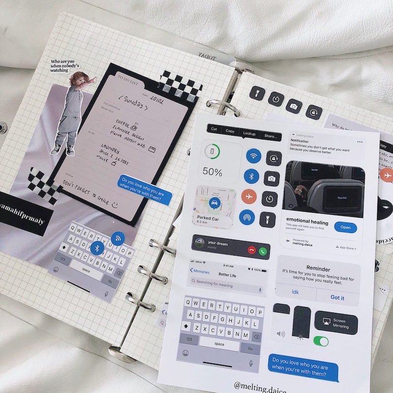 Daice || ios kit sticker - set sticker/nhãn dán/decal chống nước trang trí