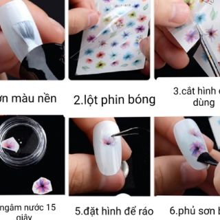Tấm sticker nước( 1-3 tấm)