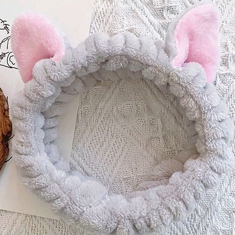 Băng đô nhung hình tai mèo đơn giản dễ thương cho nữ