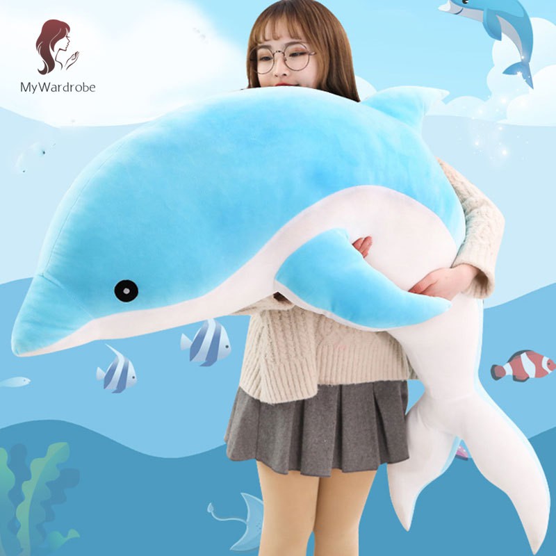 Cá heo nhồi bông dùm làm gối ôm dễ thương