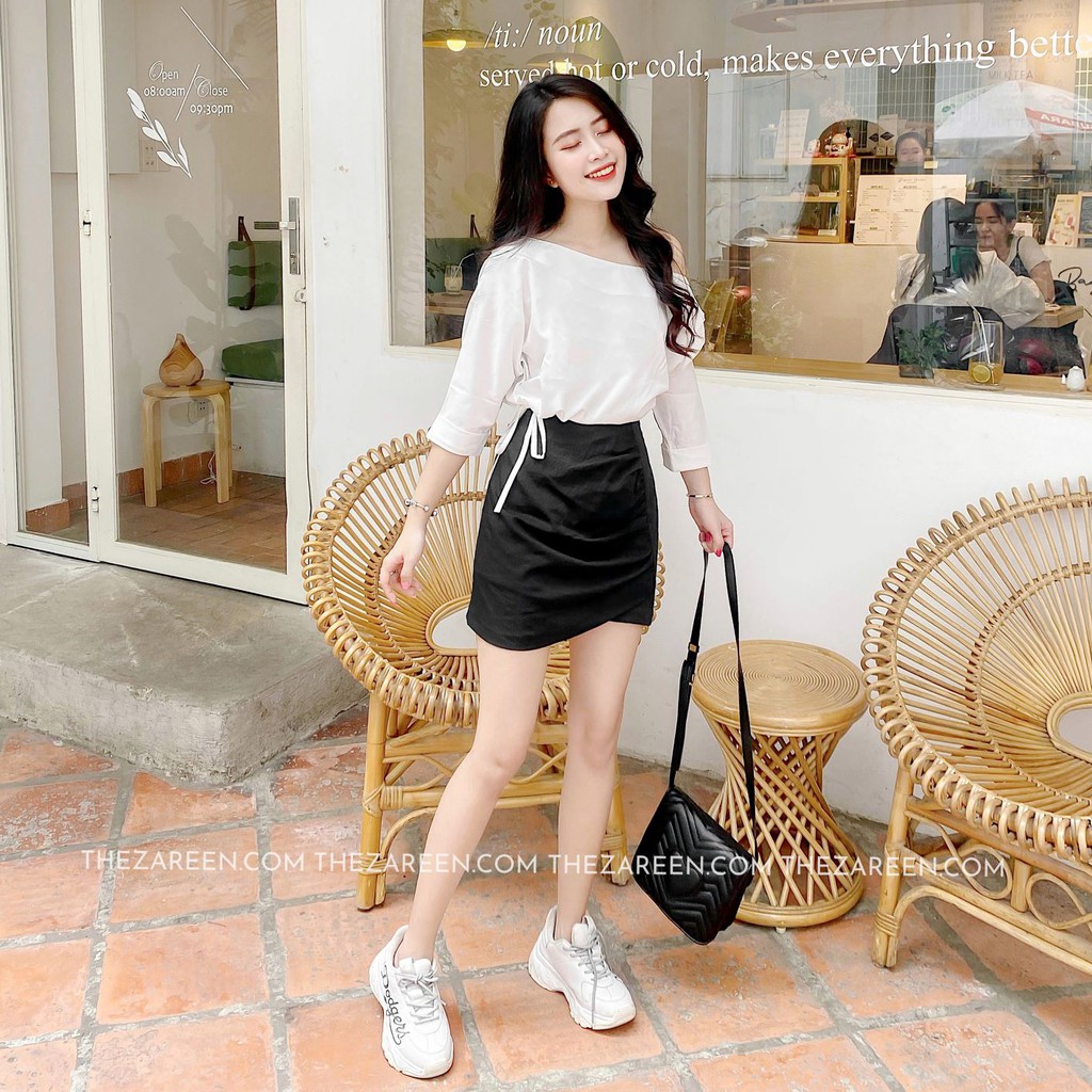 CHÂN VÁY ÔM XẾP LY ZAREEN VAB06 ĐEN | BigBuy360 - bigbuy360.vn